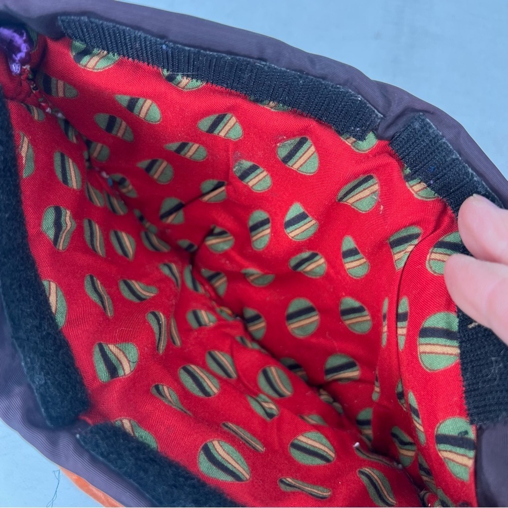 Clutch bag multicolored scallop fabric - Picture 6 of 7